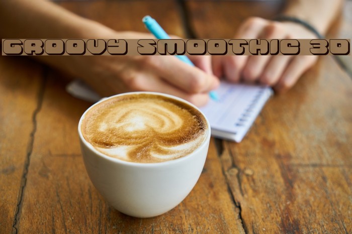 Groovy Smoothie 3D Font examples