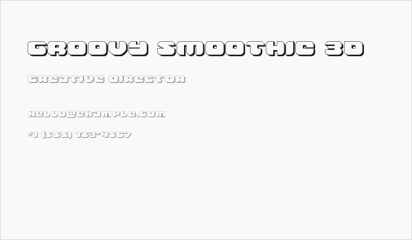 Groovy Smoothie 3D Business Card