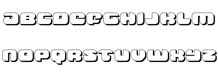 Groovy Smoothie 3D Font LOWERCASE