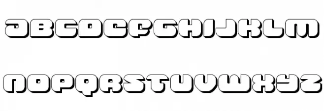 Groovy Smoothie 3D フォント 小文字