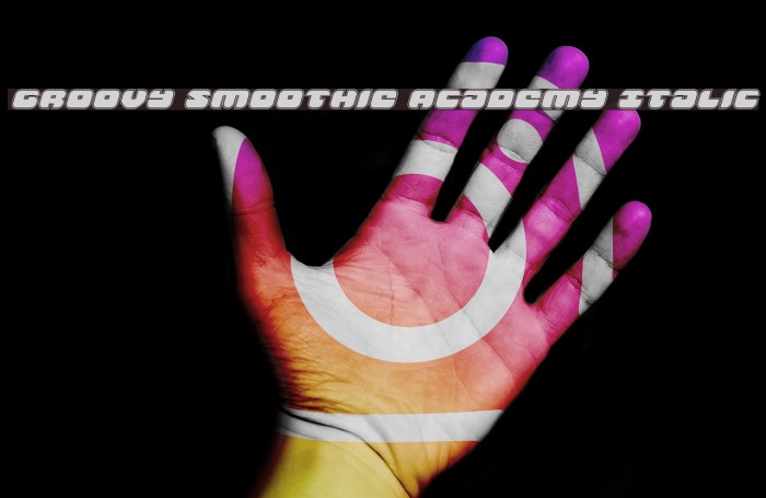 Groovy Smoothie Academy Italic Example 3