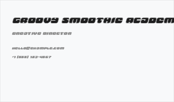 Groovy Smoothie Academy Italic Business Card