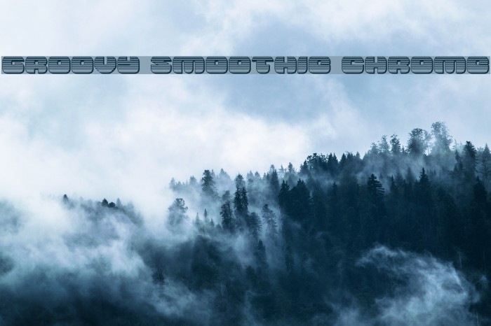 Groovy Smoothie Chrome Font examples