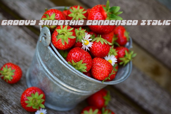 Groovy Smoothie Condensed Italic Font examples