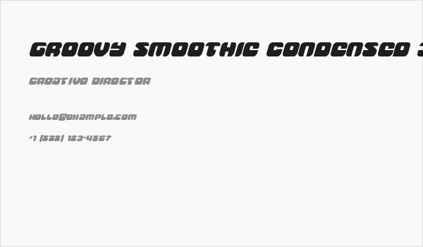 Groovy Smoothie Condensed Italic Business Card