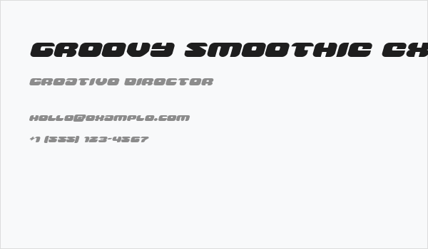 Groovy Smoothie Expanded Italic Business Card