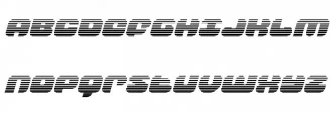 Groovy Smoothie Gradient Italic フォント 大文字