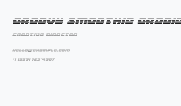 Groovy Smoothie Gradient Italic Business Card