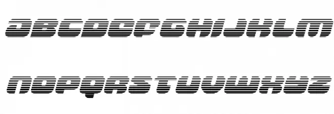 Groovy Smoothie Gradient Italic फ़ॉन्ट लोअरकेस