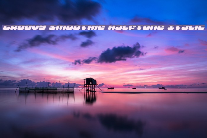 Groovy Smoothie Halftone Italic Example 1
