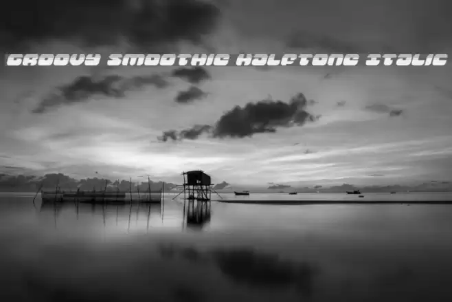Groovy Smoothie Halftone Italic Font examples