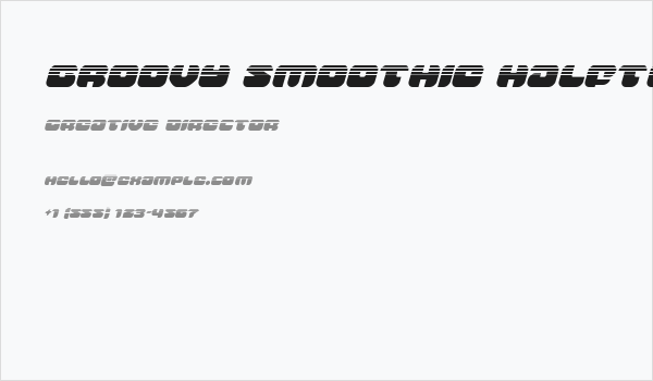 Groovy Smoothie Halftone Italic Business Card