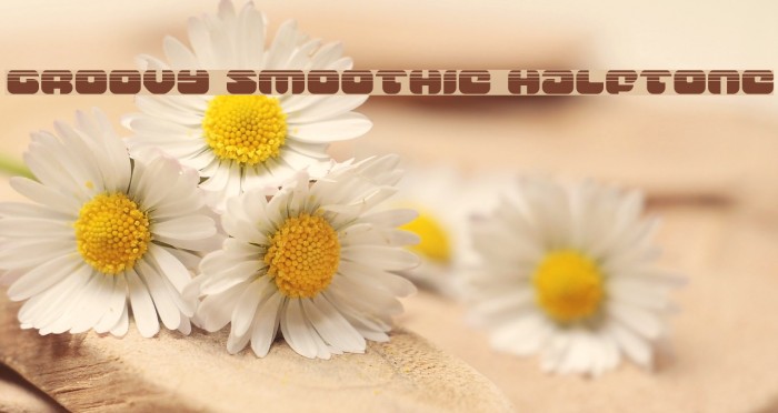 Groovy Smoothie Halftone Font examples