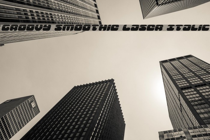 Groovy Smoothie Laser Italic Font examples