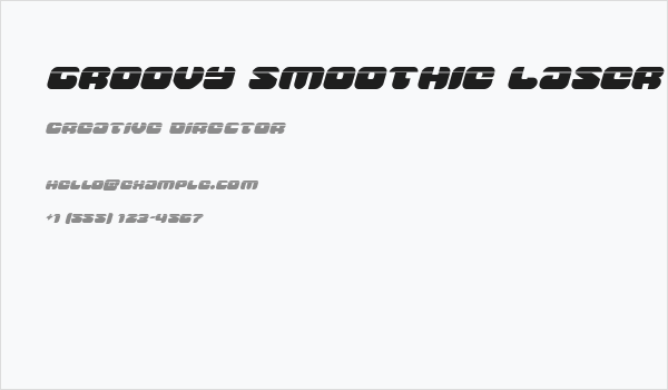 Groovy Smoothie Laser Italic Business Card