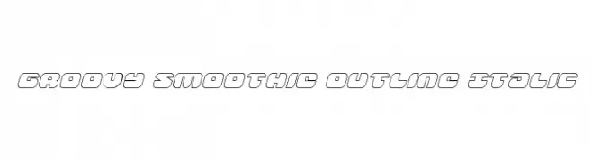 Groovy Smoothie Outline Italic  Frei Schriftart Herunterladen