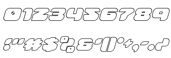 Groovy Smoothie Outline Italic Font OTHER CHARS