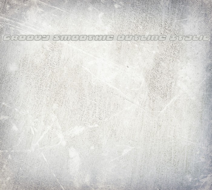 Groovy Smoothie Outline Italic Font examples