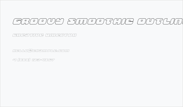 Groovy Smoothie Outline Italic Business Card