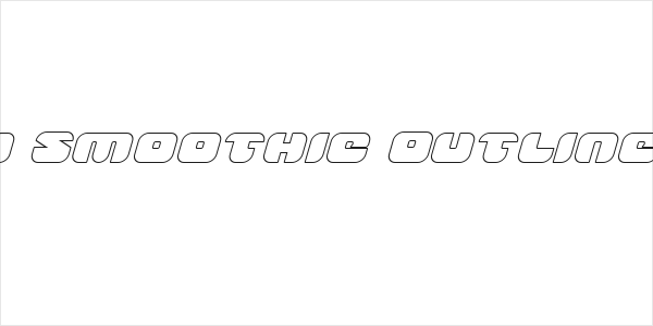 Groovy Smoothie Outline Italic Logo