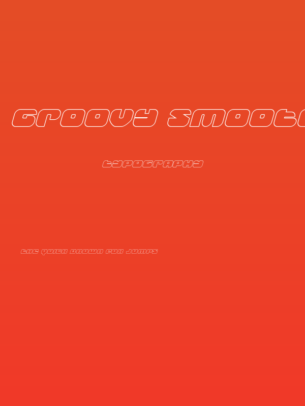 Groovy Smoothie Outline Italic Poster