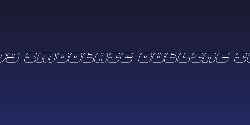 Groovy Smoothie Outline Italic Social Header