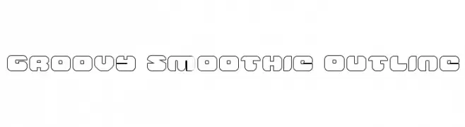Groovy Smoothie Outline  Frei Schriftart Herunterladen