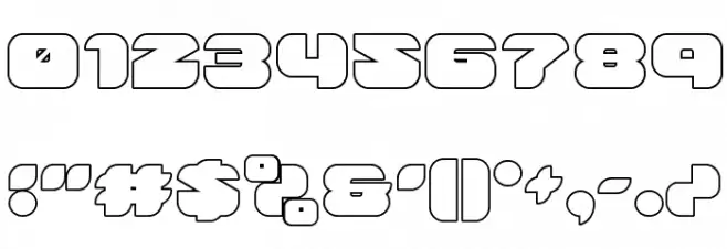 Groovy Smoothie Outline Font OTHER CHARS