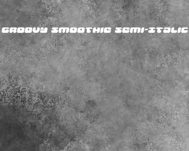 Groovy Smoothie Semi-Italic Font examples
