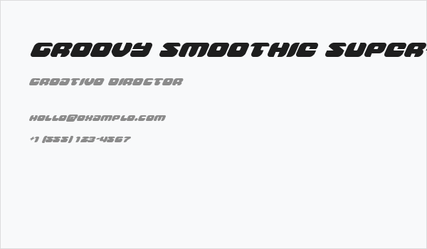 Groovy Smoothie Super-Italic Business Card