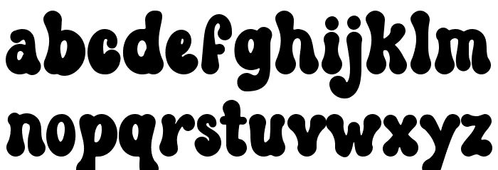 Groovy Yellow Font LOWERCASE