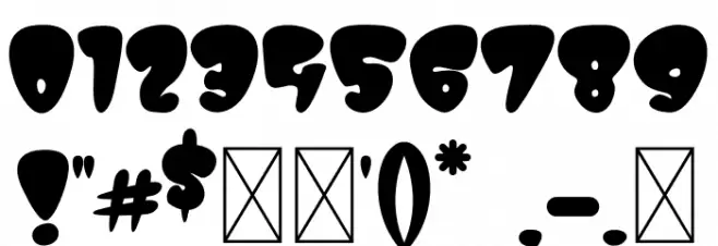 GroovyBalloon Font OTHER CHARS