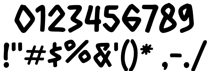 GroovyFriendsDemo Font OTHER CHARS