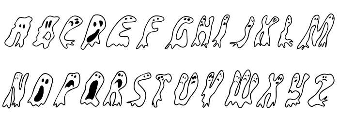 GroovyGhosties-Regular Font LOWERCASE