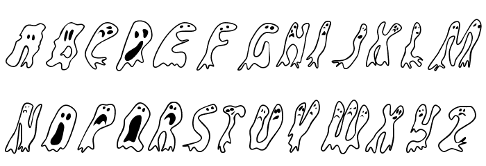 GroovyGhosties-Regular Font LOWERCASE