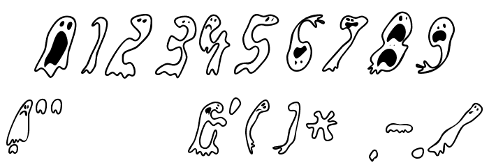 GroovyGhosties フォント その他の文字