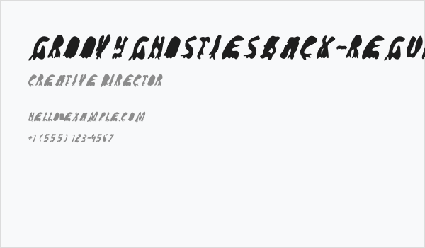 GroovyGhostiesBack-Regular Business Card