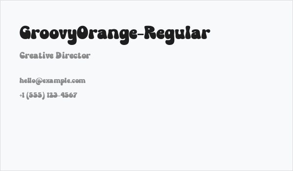 GroovyOrange-Regular Business Card