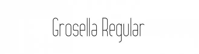 Grosella Regular  フリーフォントのダウンロード
