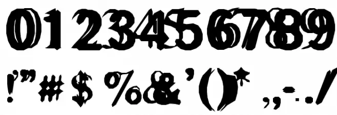 GrossAkzidentFucked Font OTHER CHARS