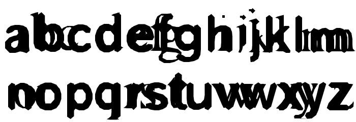 GrossAkzidentFucked Font LOWERCASE