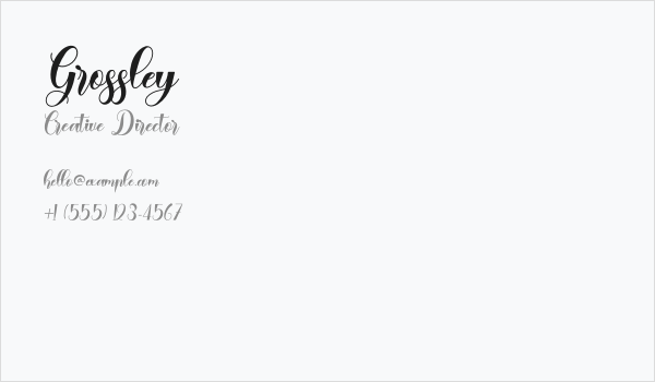 Grossley Business Card