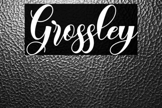 Grossley Font examples