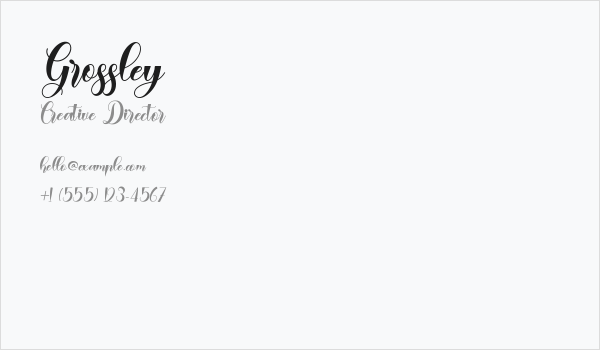 Grossley Business Card