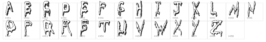 Grossout Shadow Character Map