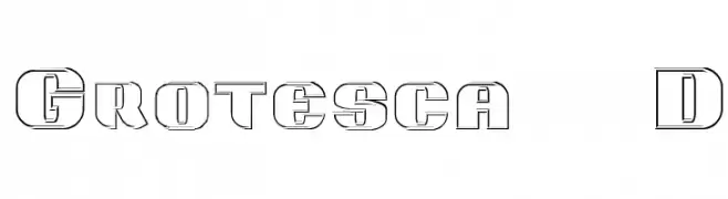 Grotesca 3-D  Free Fonts Download