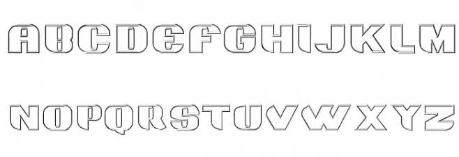 Grotesca 3-D Fuentes MAYÚSCULAS