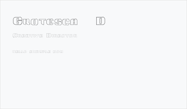 Grotesca 3-D Business Card