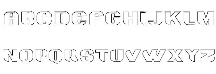 Grotesca 3-D Font LOWERCASE
