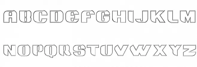 Grotesca 3-D Font LOWERCASE